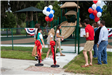 ribbon cutting ceremony for J.F. Gregory Park Playground