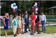 ribbon cutting ceremony for J.F. Gregory Park Playground
