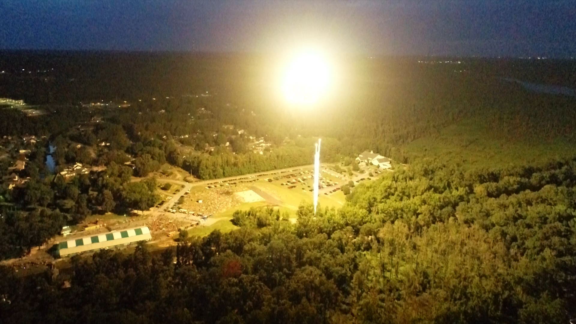Ariel view of 2019 Richmond Hill Independence Day Fireworks