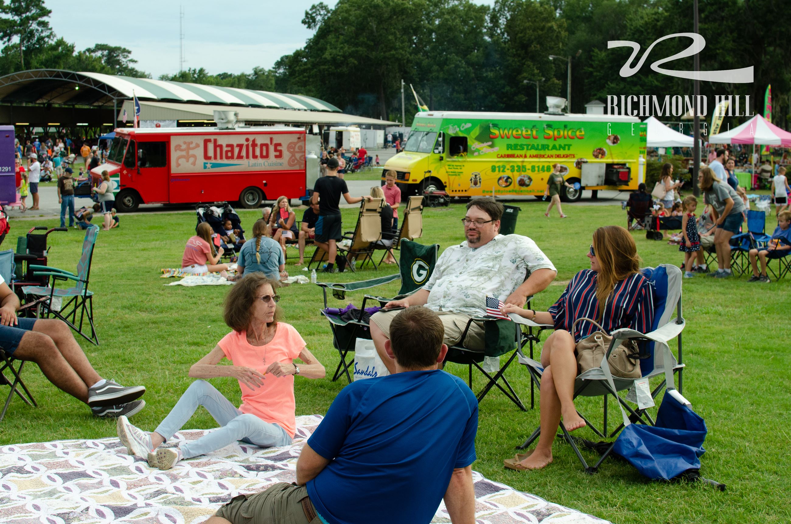 group of people gathered in J F Gregory Park